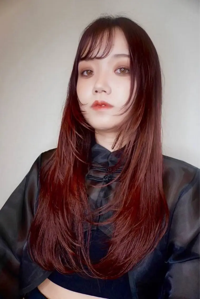 ロング カラー ヘアアレンジ メンズ レイヤーカット 学生限定メニュー あり‼️鈴木咲千😸のヘアスタイル
