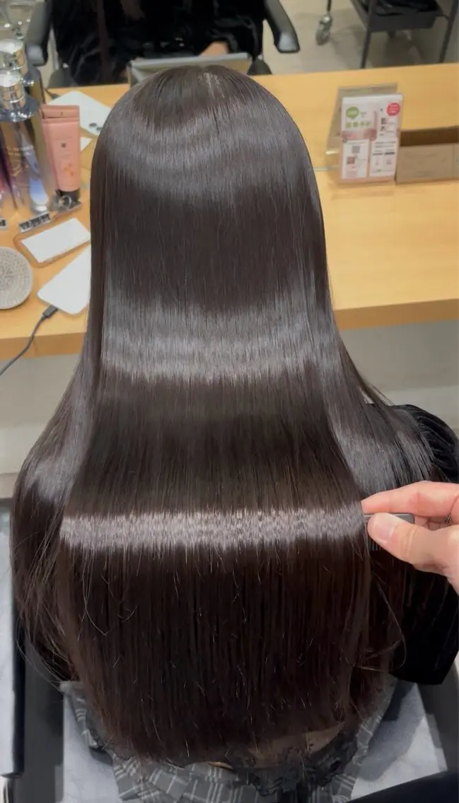 ロング 髪質改善 ロング トリートメント カット トリートメント 髪質改善ヘアケア 艶髪特化/上田のヘアスタイル