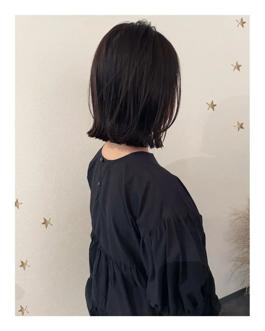 ミディアム カラー カット ヘアカラー 市川 千夏のヘアスタイル