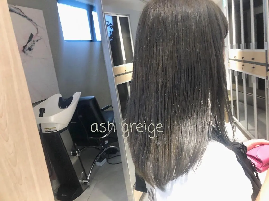 ミディアム カラー ブリーチ カット ヘアカラー オリーブ透明感カラー 表参道/MIKUのヘアスタイル