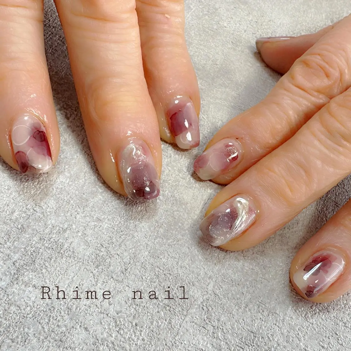 ネイル ニュアンスネイル オフィスネイル シンプルネイル Rhime nail ライムネイルのネイルデザイン