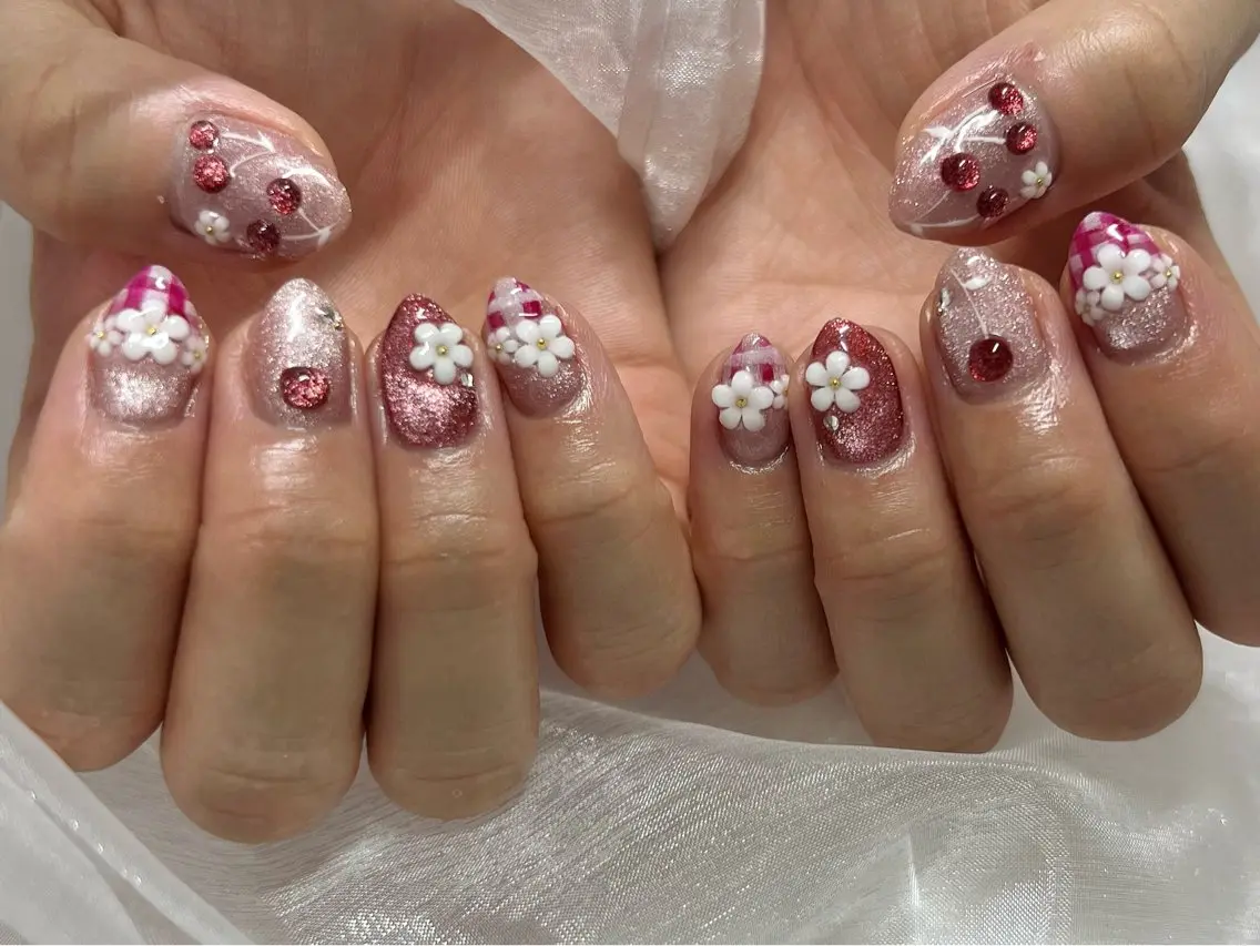 ネイル yume 🎀大人ガーリー🎀のネイルデザイン