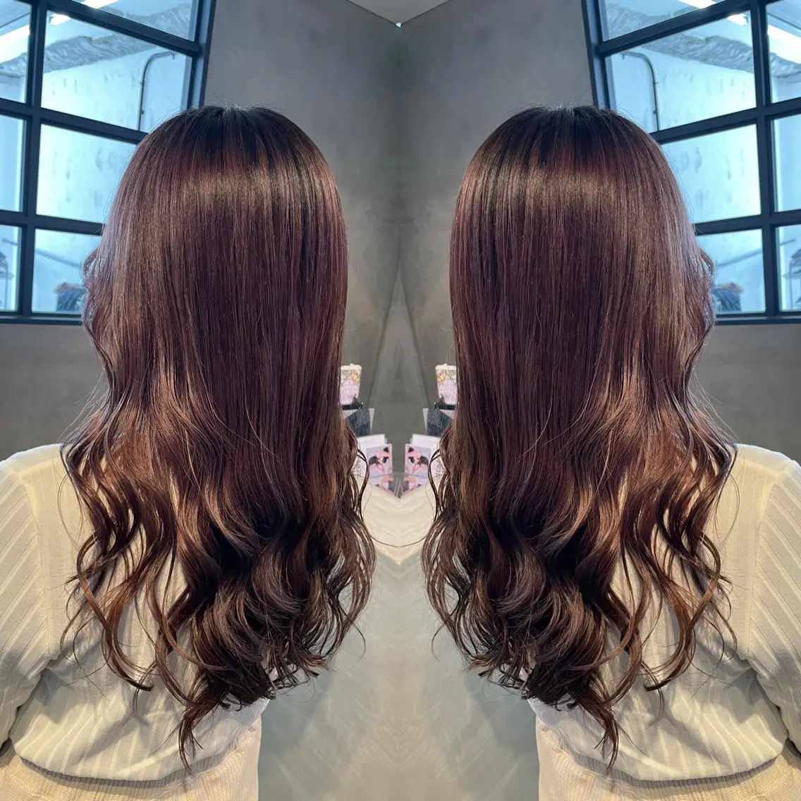 ロング カラー バレイヤージュ レイヤーカット ギャルの革命児 秀斗のヘアスタイル