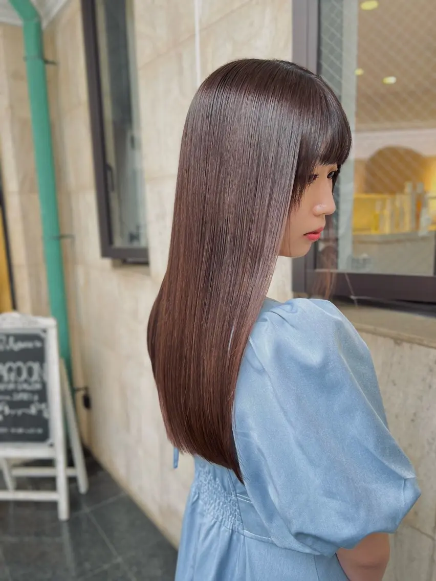 ロング 髪質改善 カット 縮毛矯正 トリートメント 艶色&髪質改善 ✨ヨシムラユウシのヘアスタイル