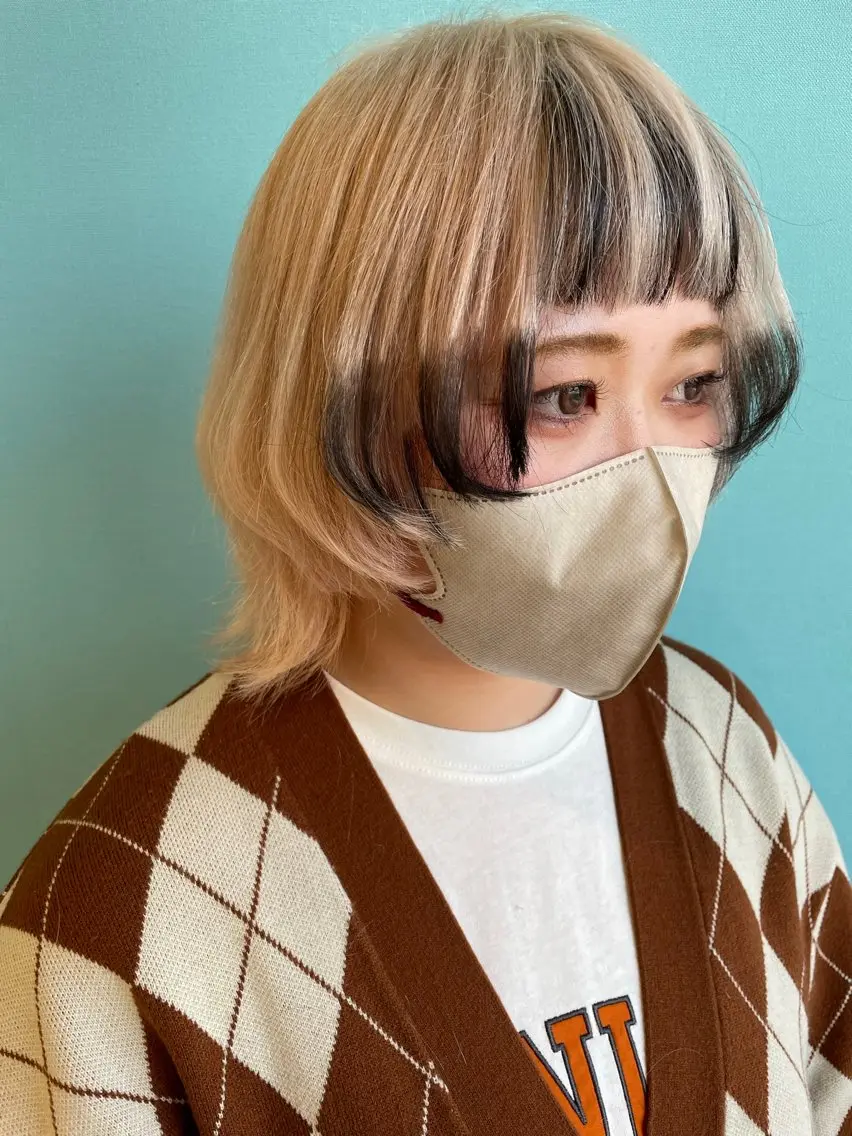 ミディアム カット ヘアカラー トリートメント 日置 大智のヘアスタイル
