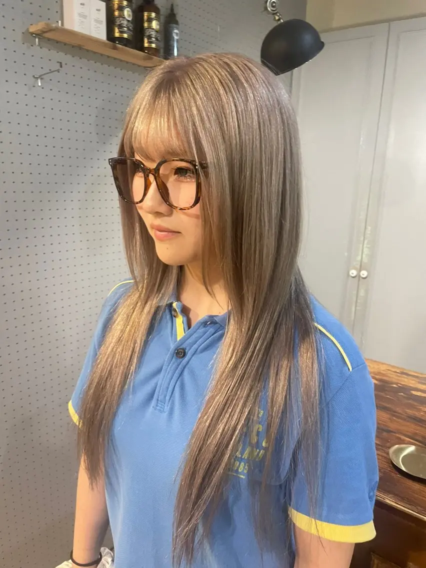 ロング カラー ヘアカラー トリートメント 🤩噂のMr.髪ポジ ティブ®️yu🤩のヘアスタイル