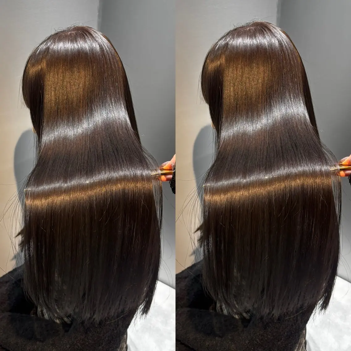 ロング カット ヘアカラー 縮毛矯正 トリートメント 今話題の艶髪矯正 美艶カラー/FUKAのヘアスタイル