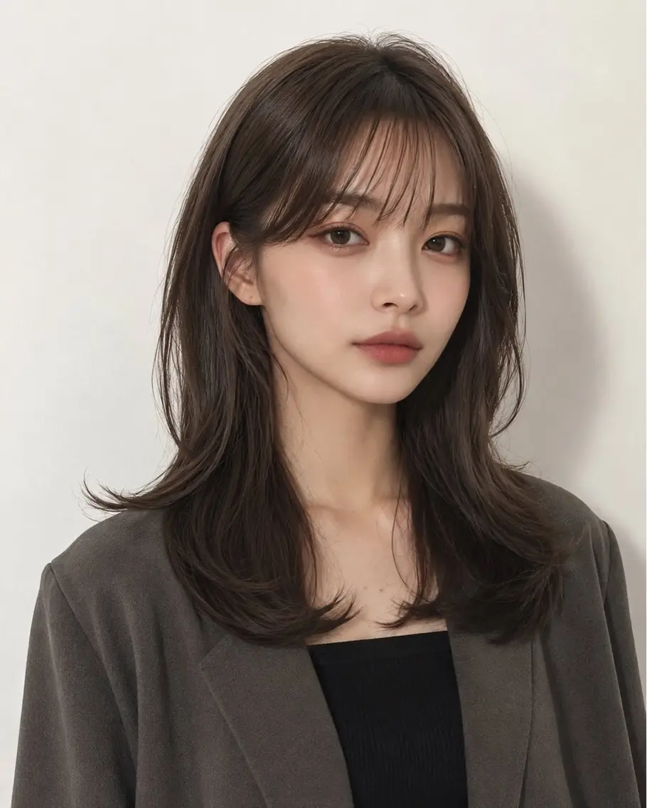 セミロング カット トリートメント ヘッドスパ モテ🤍トレンドヘア /新宿/ワカナのヘアスタイル