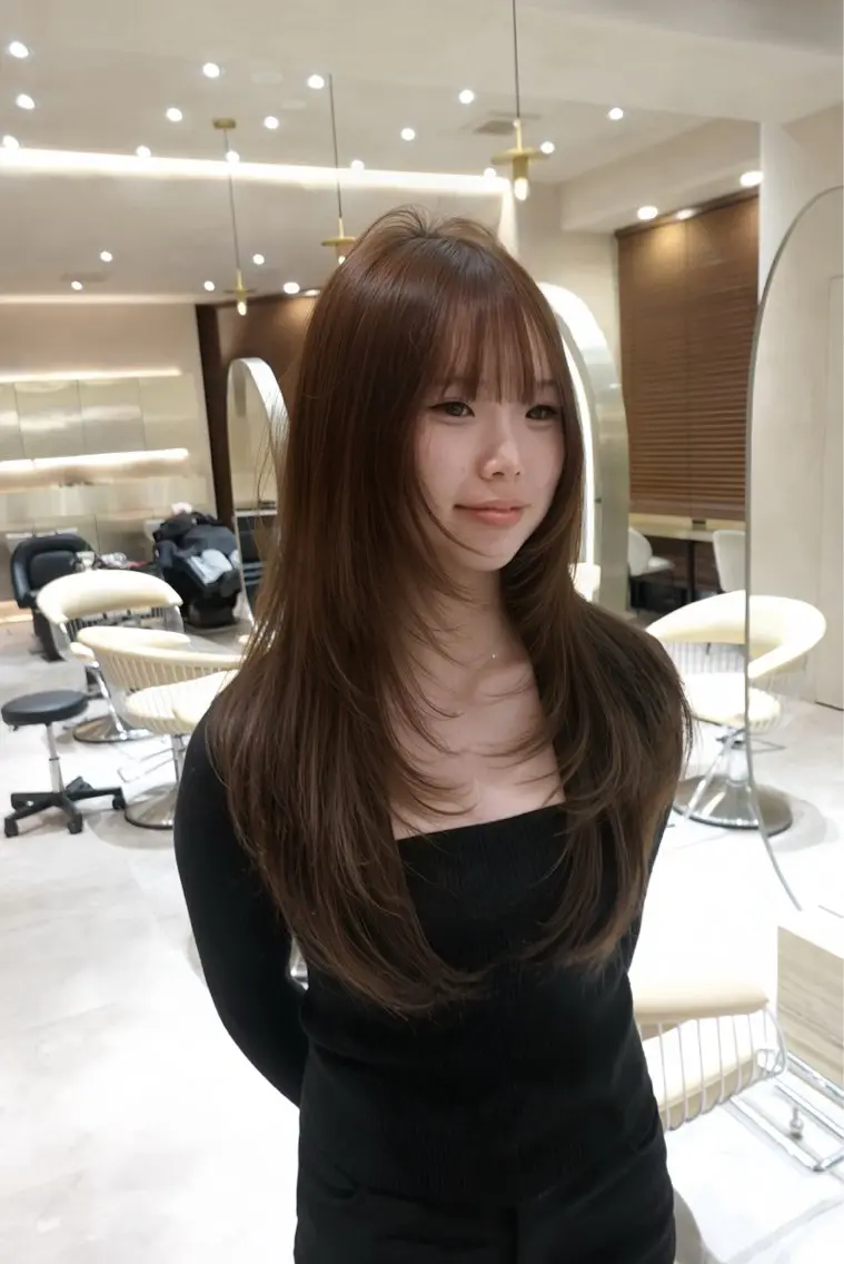 【レディース】🇰🇷レイヤーカット💇‍♀️＋ワンカラー🪞＋ケアトリートメント🫧の写真