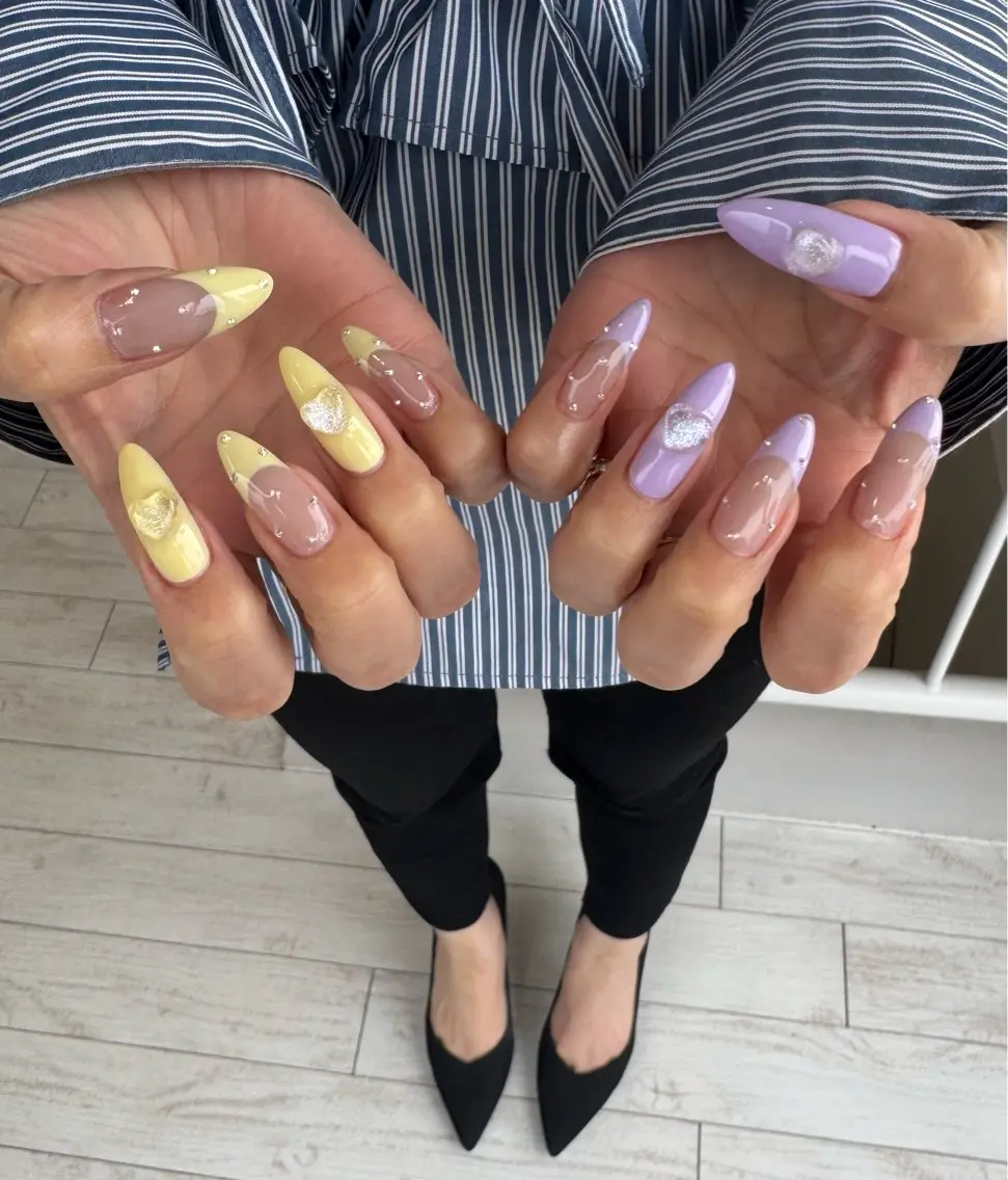 ロング カラー ハンドネイル Purasia. ウダのネイルデザイン