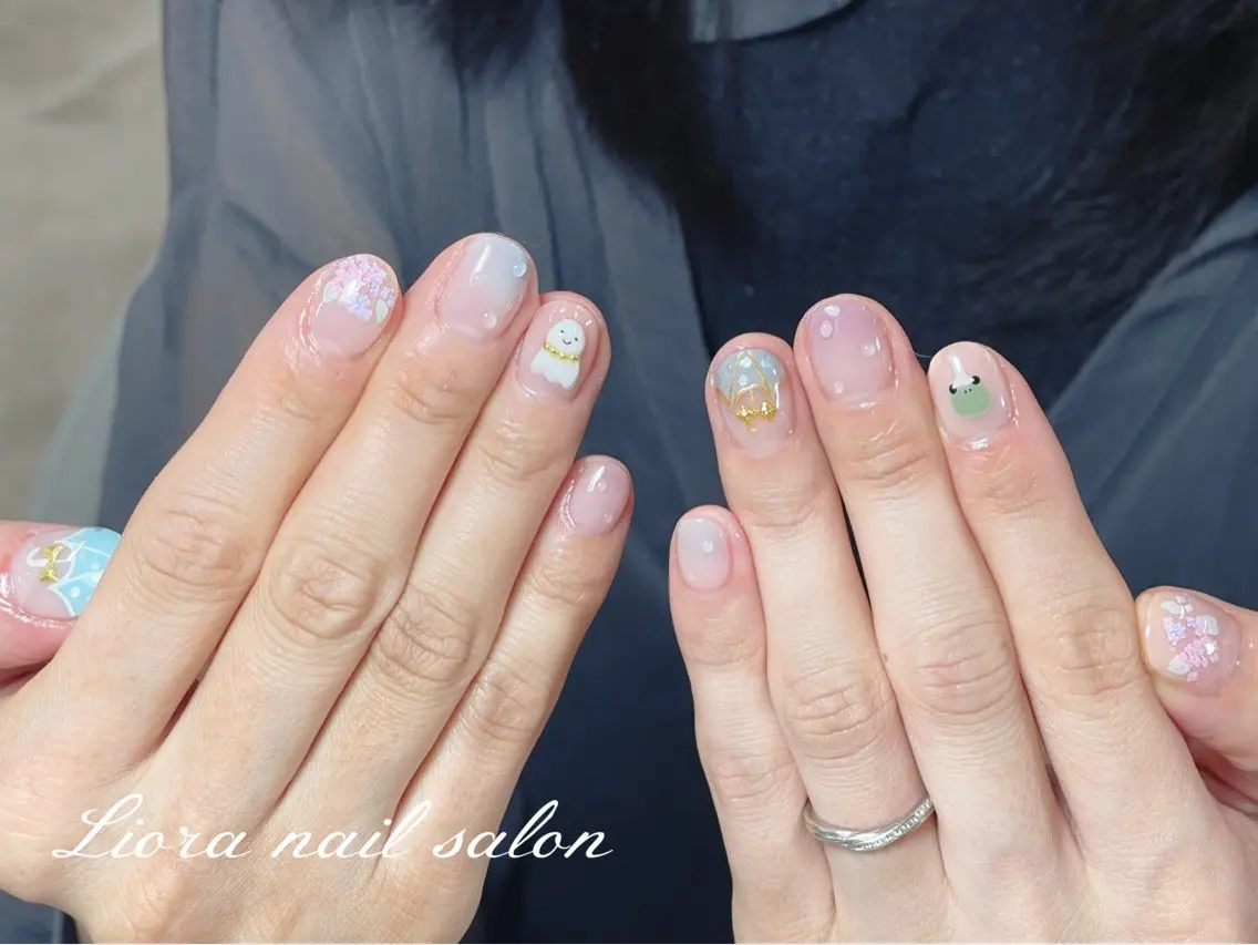 ネイル チークネイル フットネイル フレンチネイル ジェルネイル ガーリー ハンドネイル Liora ネイル スカルプ専門店のネイルデザイン