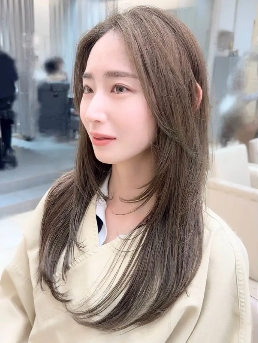 ロング レイヤーカット ロング カット ヘアカラー 銀座⭐️髪質改善⭐️ 平中 留生のヘアスタイル
