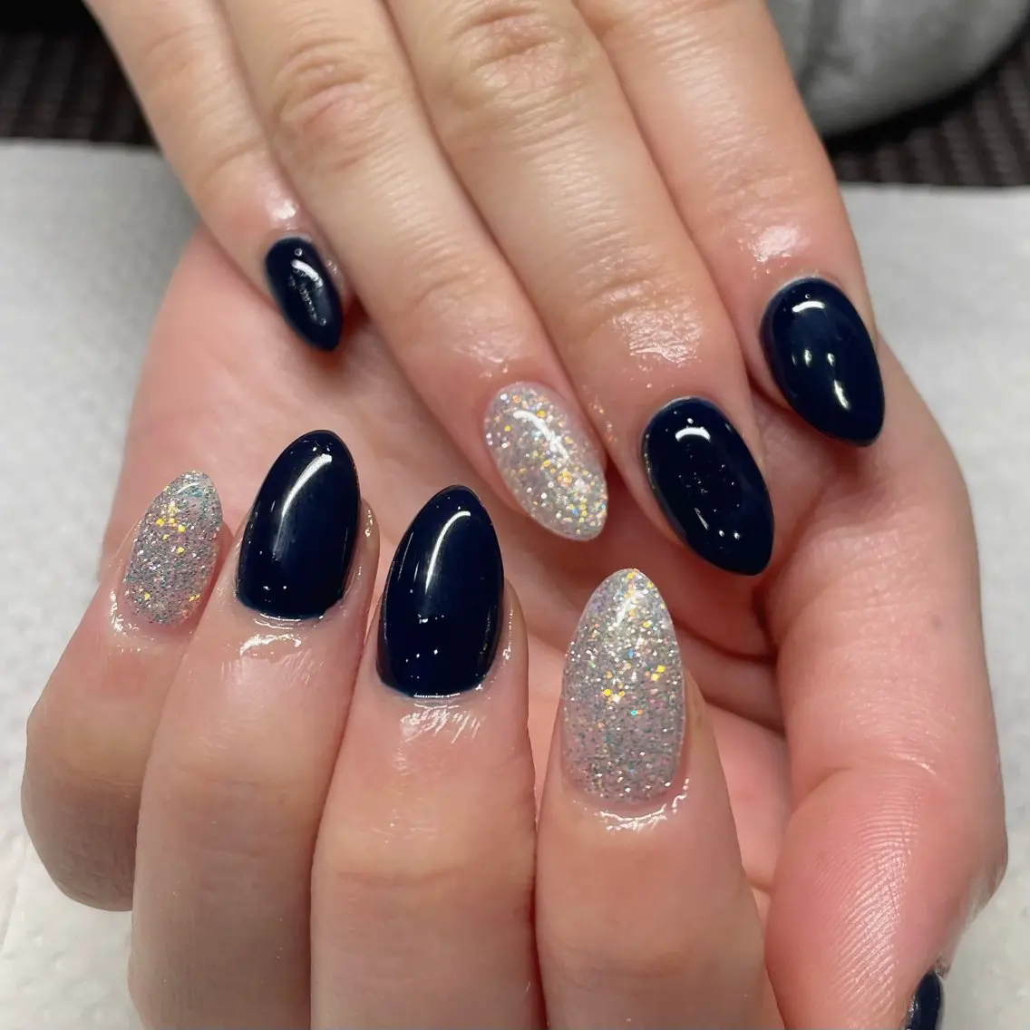 ネイル フラッシュネイル キラキラネイル ワンカラーネイル Ricnail☾ ayanoのネイルデザイン