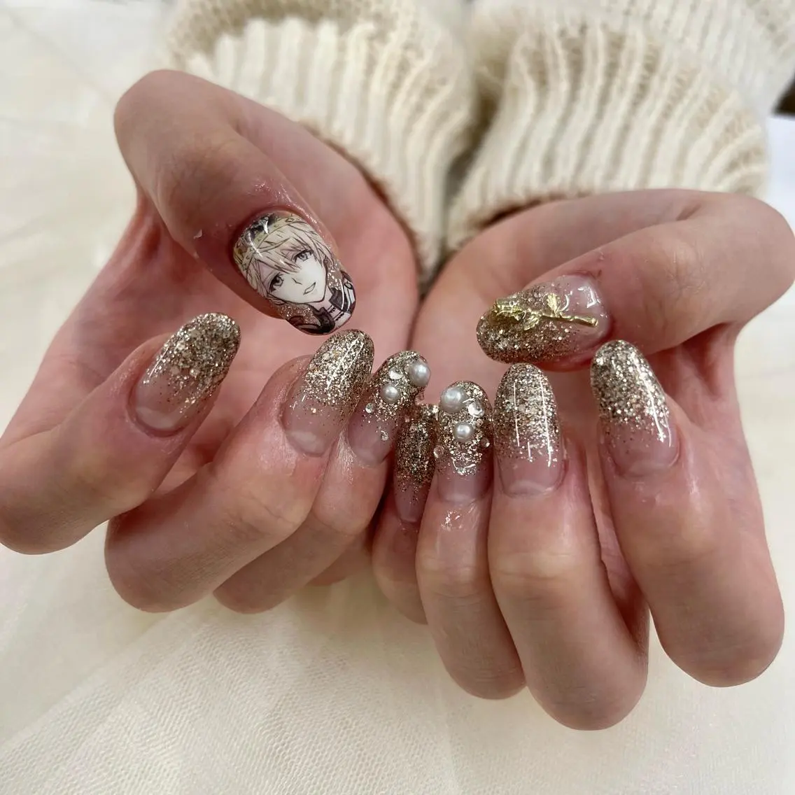 セミロング ハンドネイル 池袋痛ネイル Nok. 渡辺のネイルデザイン