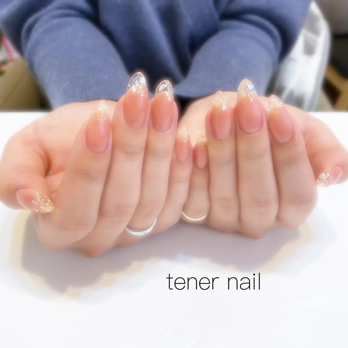 ネイル アートネイル クリアネイル フレンチネイル ショートネイル テネルネイル tener nailのネイルデザイン