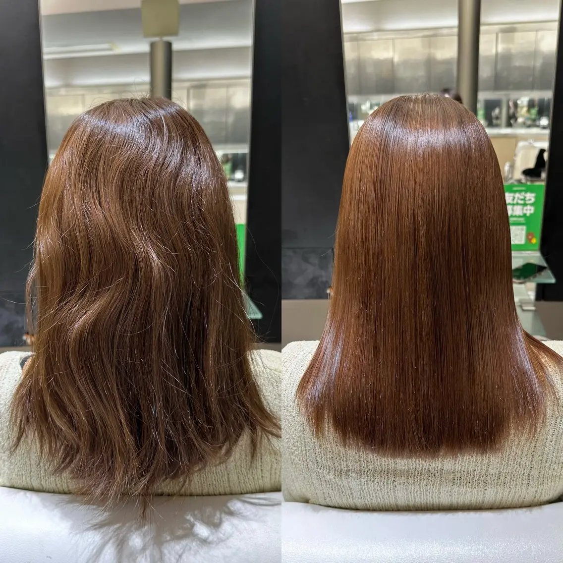 セミロング 縮毛矯正 トリートメント カット 縮毛矯正 🧡髪質改善💛 🌸SAKURA🌸のヘアスタイル