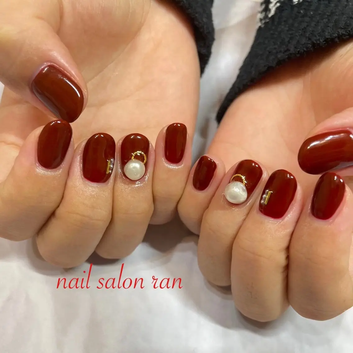 ネイル ボルドー ワンカラーネイル nailsalon ranのネイルデザイン