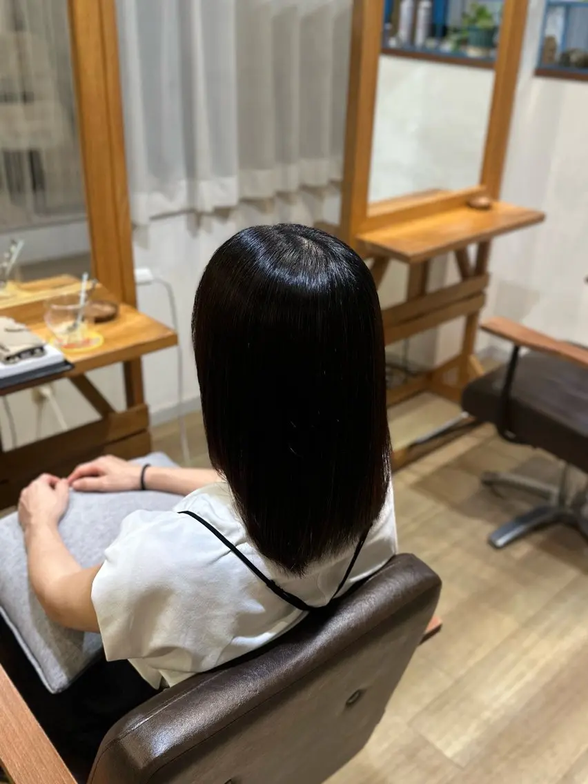 ミディアム カット 縮毛矯正 トリートメント 艶髪🫧極上スパ /nanaのヘアスタイル