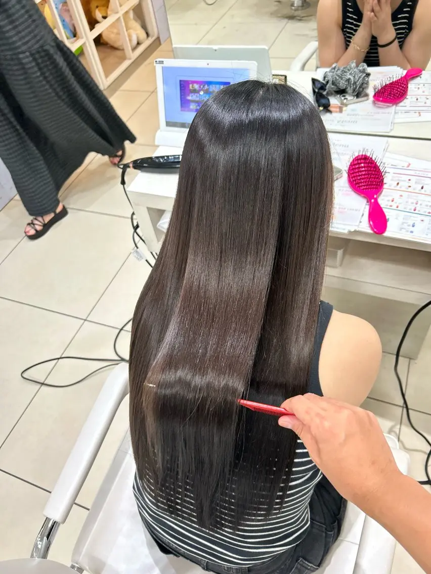 ロング カット ヘアカラー トリートメント 【髪質改善カラー】 瀧田嵐士🇰🇷のヘアスタイル