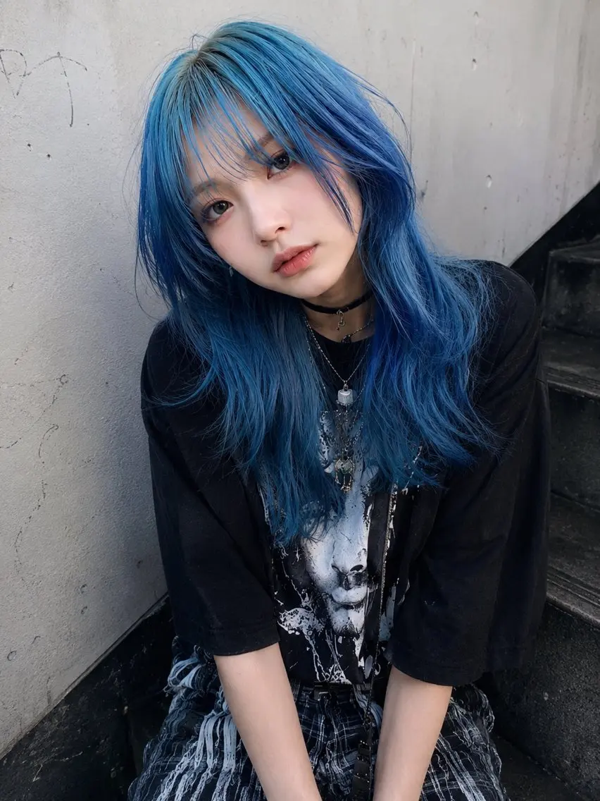 セミロング カラー ブリーチ 透明感カラー ヘアカラー iZa/心斎橋 TETE/カラーのヘアスタイル