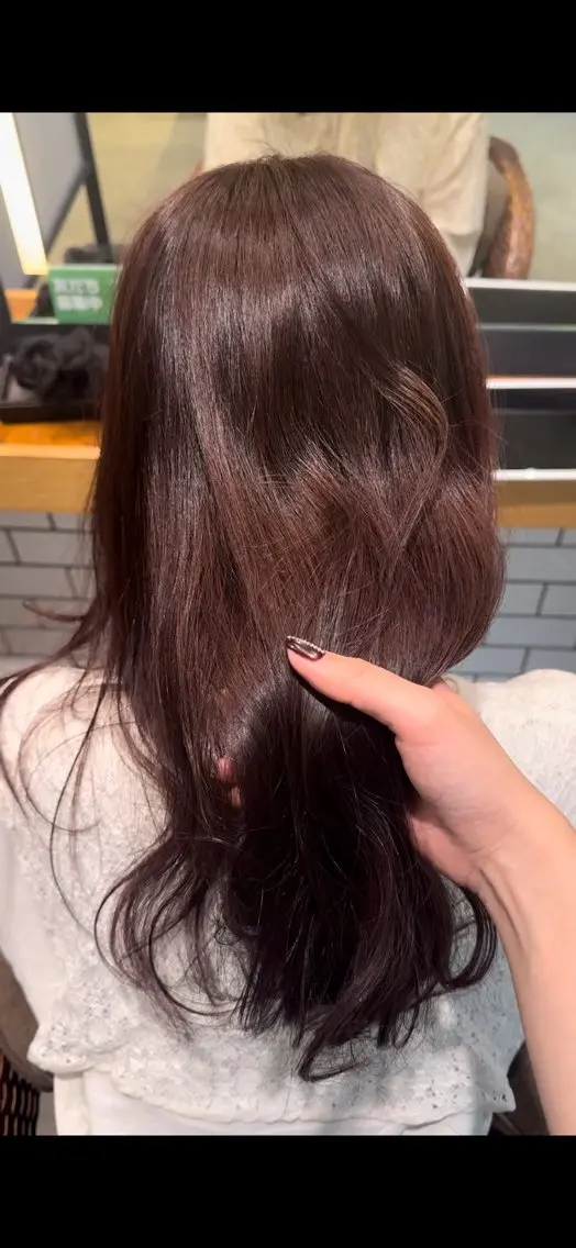 ロング カラー カット ヘアカラー トリートメント 暖色カラー🤎Red Neo meiのヘアスタイル