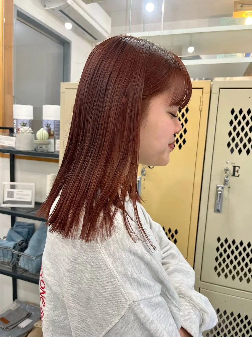セミロング カラー ヘアカラー トリートメント 🌼sunc HINAMI🌼のヘアスタイル