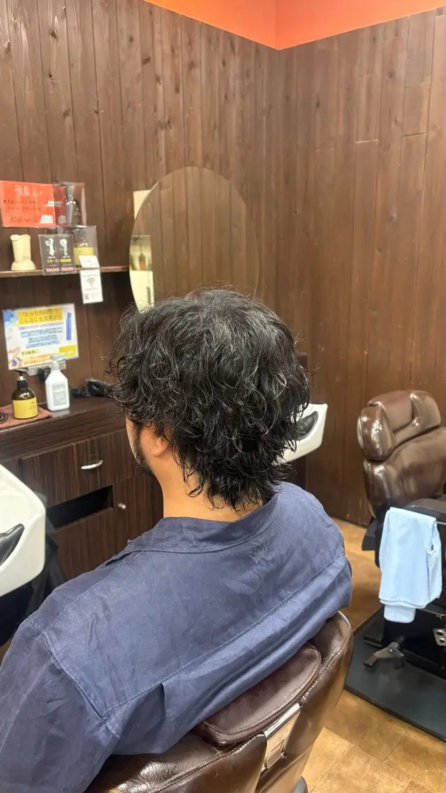 セミロング セミロングパーマ 北 彩音のヘアスタイル