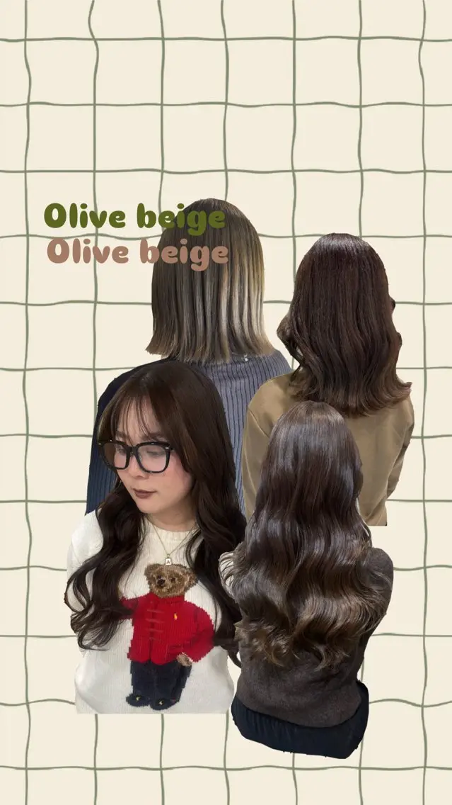 カラー ベージュカラー ブラウンカラー 透明感カラー オリーブベージュ オリーブブラウン カット ヘアカラー Jr.スタイリスト/ レイヤー/MANAのヘアスタイル
