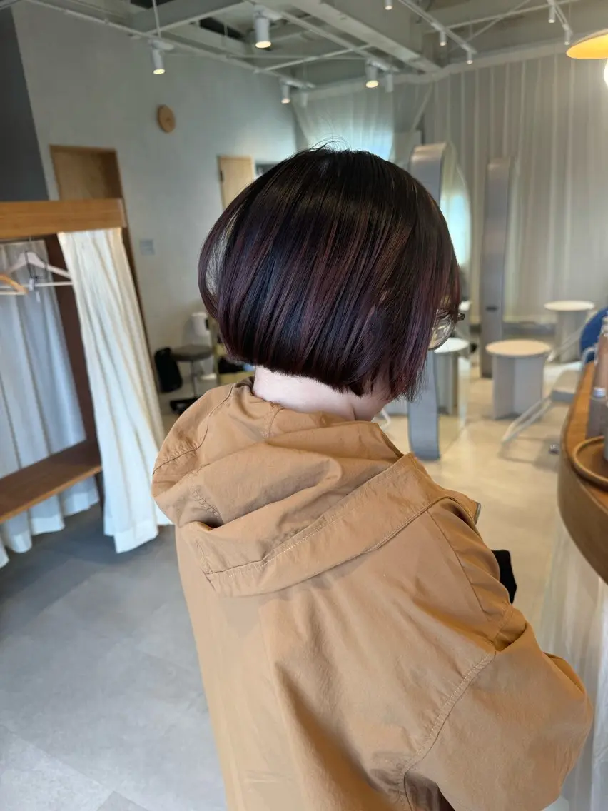 ショート カット ヘアカラー トリートメント メンズパーマ/ ボブパーマ/タクミのヘアスタイル