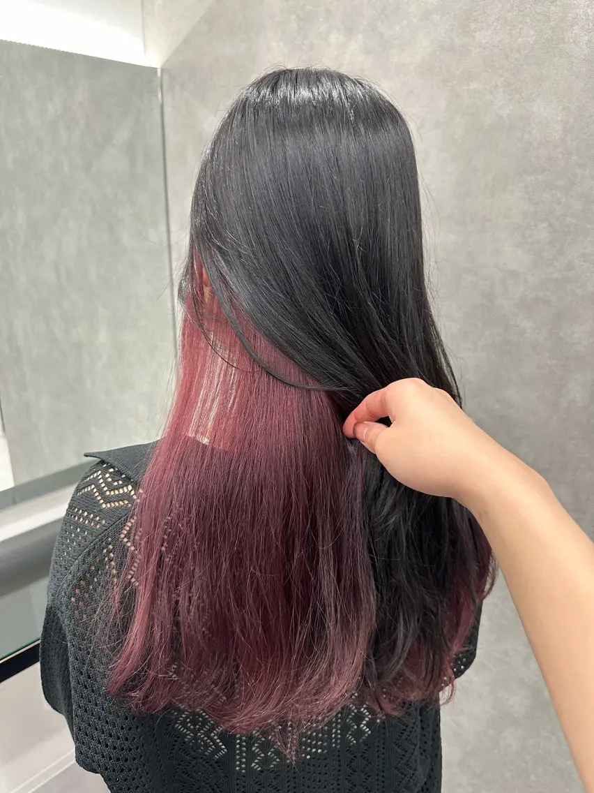 ロング ヘアカラー トリートメント ブリーチカラーボブ sayo🧸🤎のヘアスタイル