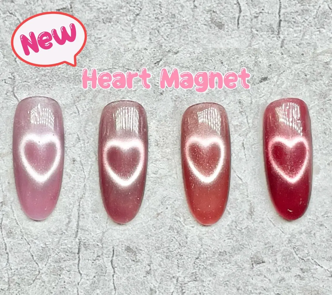 ネイル ハート マグネットネイル ハンドネイル ハンドケア atelier yu's nailのネイルデザイン