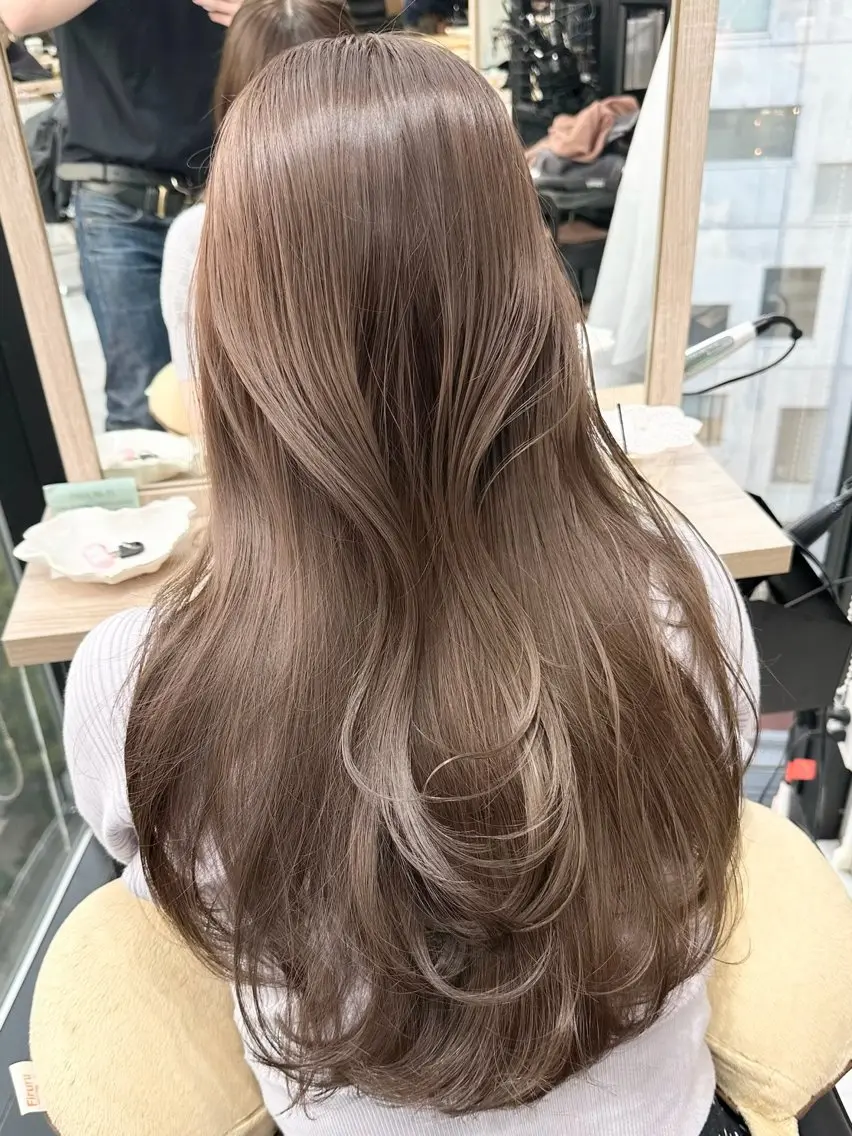 ロング カット ヘアカラー トリートメント ✨透明感カラー 恵比寿HAYATO✨のヘアスタイル