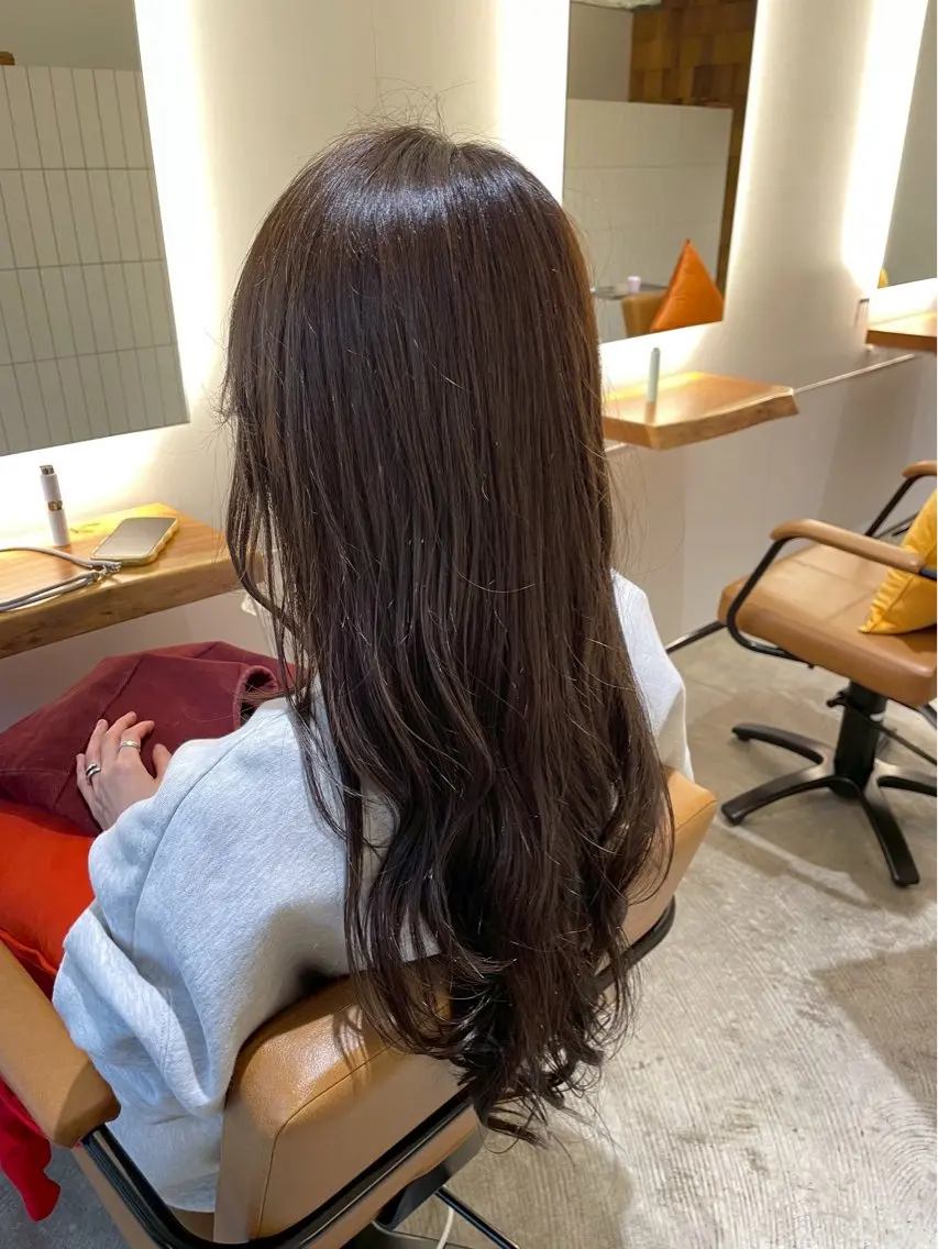 📍ブリーチなしのワンカラー+Aujua 4stepトリートメントの写真