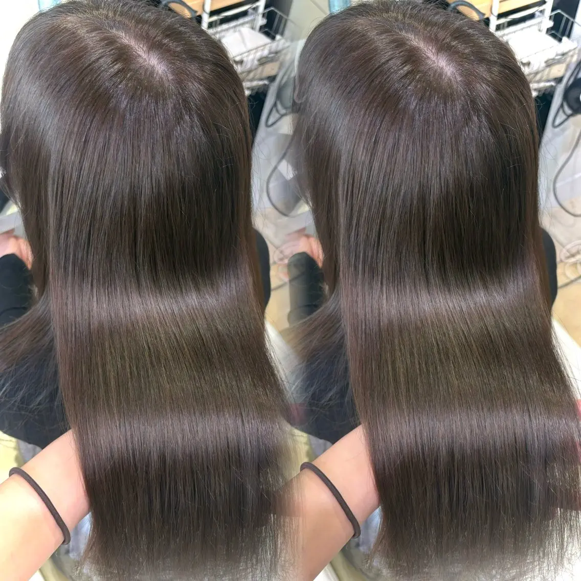 ロング カラー アッシュ ブリーチ 透明感カラー ブリーチなしカラー オレンジ カット ヘアカラー トリートメント 新宿/艶カラー 🎀韓国ヘアKANAのヘアスタイル