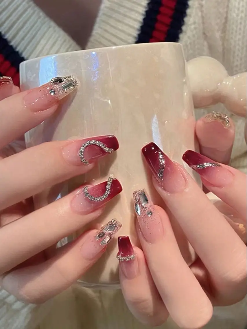 ネイル 長さ出し フレンチネイル グラデーション 卒業式 マグネットネイル MIHANA NAILのネイルデザイン