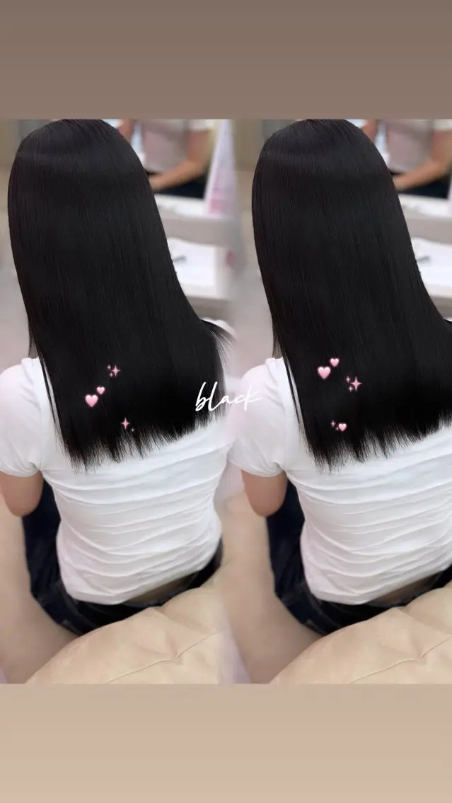 カラー 黒髪 透明感カラー ヘアカラー トリートメント COCO_kaho カラー/髪質改善のヘアスタイル
