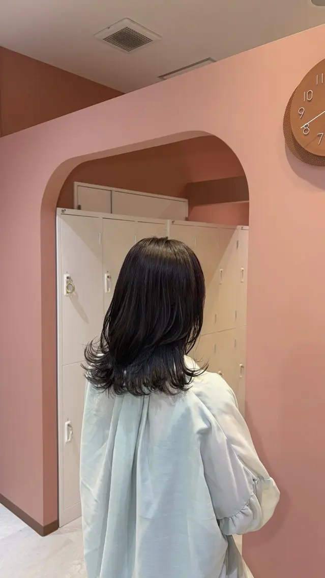 ミディアム カラー カット ヘアカラー 聖菜/ hina /レイヤー/艶カラーのヘアスタイル