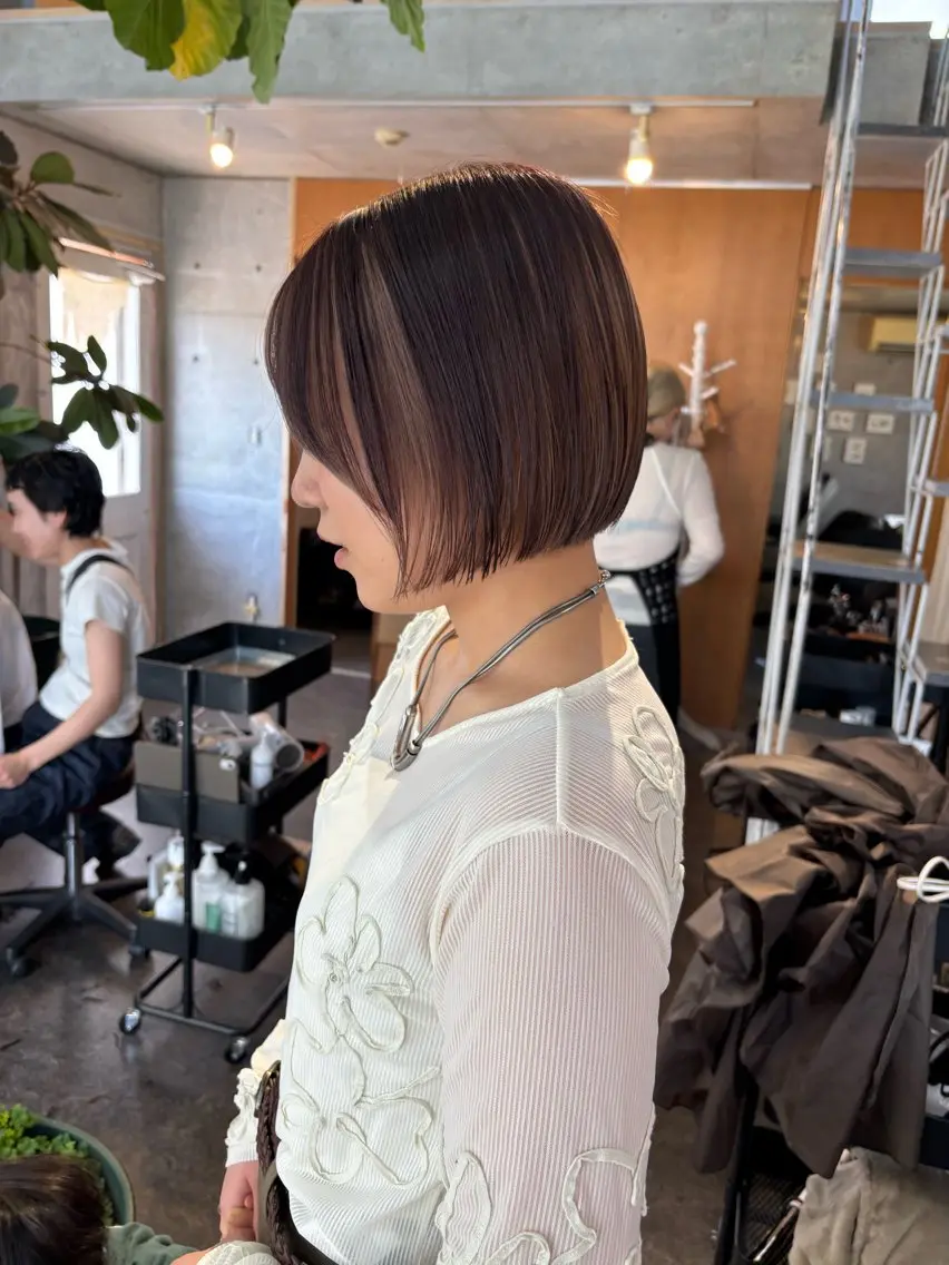 ショート カラー ツートーンカラー ボブ 大林 エリコのヘアスタイル