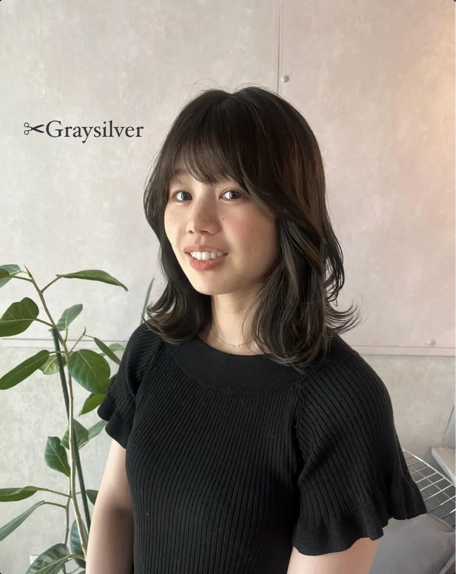 ミディアム ヘアカラー トリートメント ヘアセット みほ/髪質改善/ モード/ニュアンスのヘアスタイル