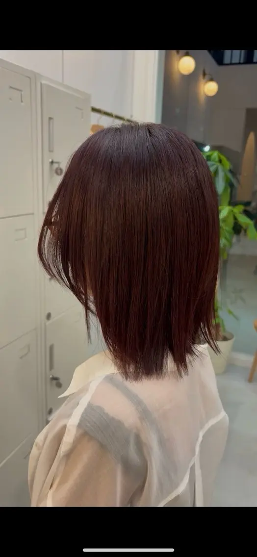 カラー ボルドーカラー ヘアカラー 齋藤 そらのヘアスタイル