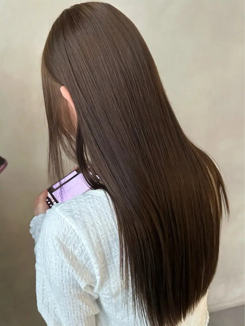 セミロング カラー ブリーチ ブリーチなしカラー ヘアカラー 鴇田 眞人のヘアスタイル