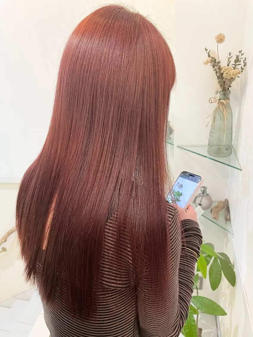 《最新》✨髪質改善ケアカラー＋メンテナンスカット＋Aujua1stepトリートメント✨カラーの持ちUP⤴️の写真