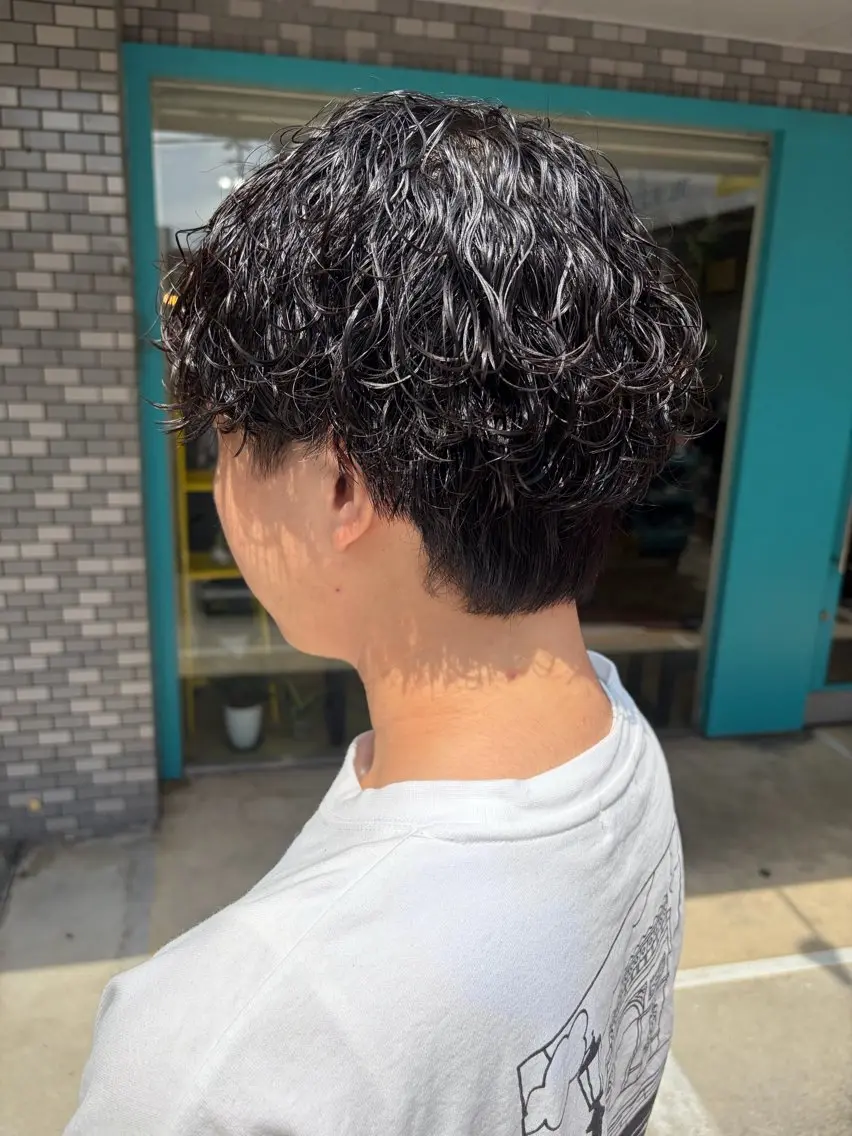 メンズ カット パーマ 永吉 琉海のヘアスタイル