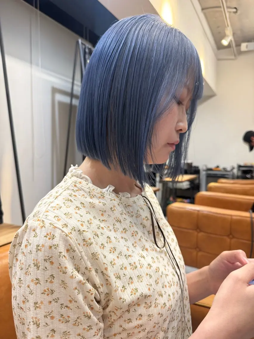 ショート カラー 透明感カラー ボブ 大人ボブと似合 わせカラー/馬場 翼のヘアスタイル