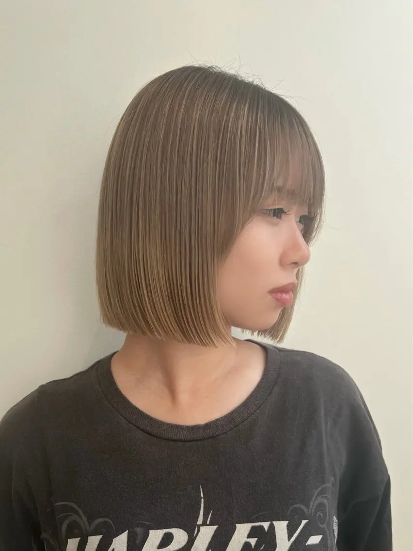ミディアム ボブ／ストレート🎀 harukaのヘアスタイル