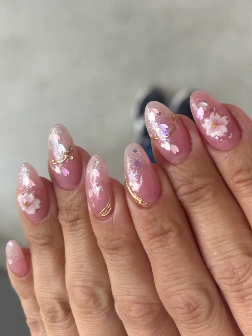 ネイル 桜ネイル 春ネイル MAUVE -norika-のネイルデザイン