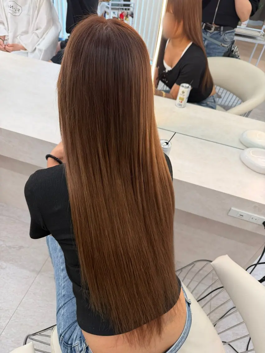 ロング カラー プルエクステ ブラウンカラー エクステ エクステ 原宿プルエクステ 🎀NENE🎀のヘアスタイル