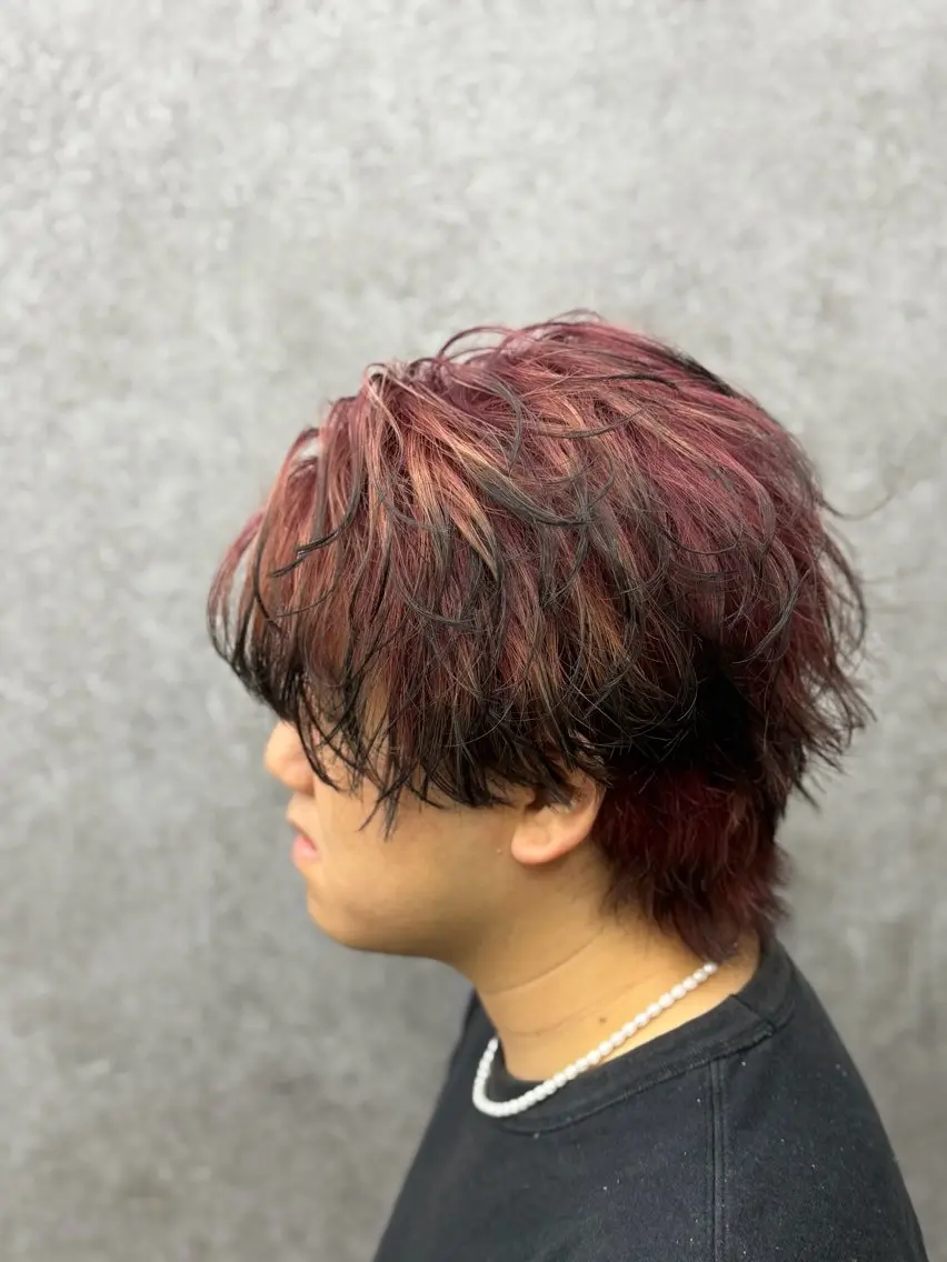 カラー パーマ/ フェザー/湘海のヘアスタイル
