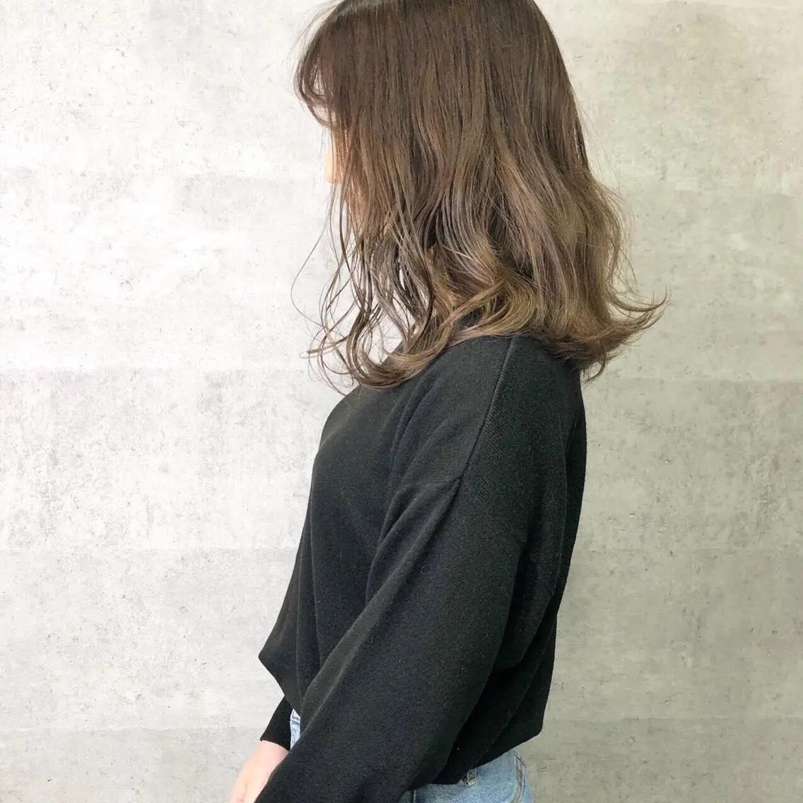 セミロング カラー 髪質改善 中川 翔のヘアスタイル