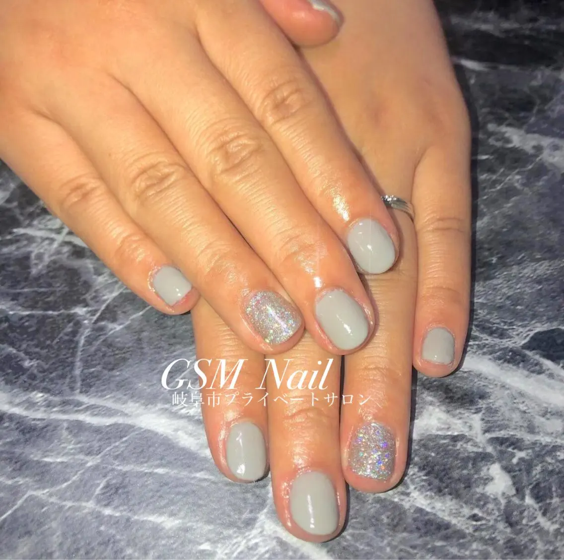ネイル ラメ(グリッター) ワンカラーネイル nail salon GSMのネイルデザイン